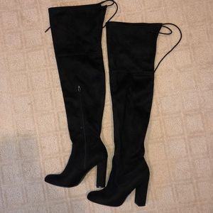 over the knee heel boots